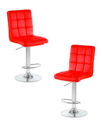 Стул барный DOBRIN KRUGER (красный) 2 шт