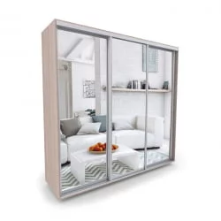 Шкаф-купе 3-х дверный Акцент-Сим З 1800х600 Ясень шимо светлый