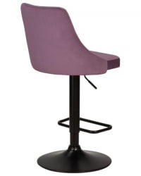 Стул барный DOBRIN JOSEPH BLACK (пудрово-сиреневый велюр (MJ9-52)) 2 шт