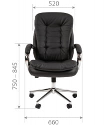 Кресло руководителя CHAIRMAN 795 кожа Черный