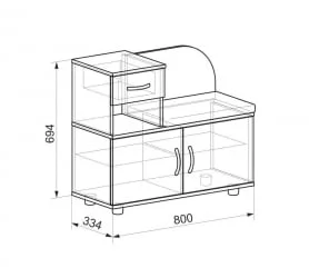 Тумба Аврора Дуб млечный / Венге_76638