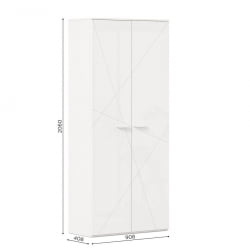 Детский шкаф для одежды Милтон ЛД 537.020.000 Белый