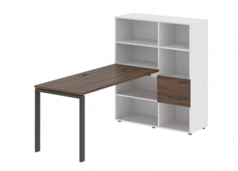 Рабочая станция EDIS EURST 1115 Дуб Денвер темный Мокко Белый