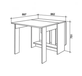 Стол-книжка ПВХ Венге