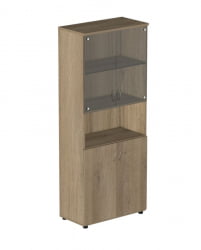 Шкаф для документов с тонированными стеклами Р.Ш-4СТ Ясень темный