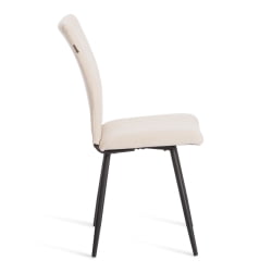 Стул обеденный Monte Carlo флок , 50х55х93, молочный/черный, 4