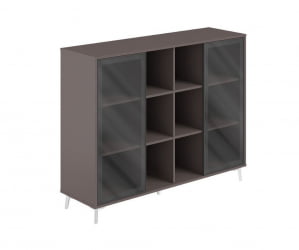 Шкаф средний с нишей (стекло) Sirio SR.323.WF.WF.GLB Вольфрам