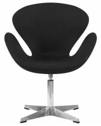 Кресло дизайнерское DOBRIN SWAN Черная ткань AF9