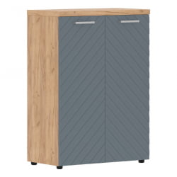 Шкаф с глухими средними дверьми и топом Torr LUX TLMC 85.1 Дуб Бофорд Серо-голубой