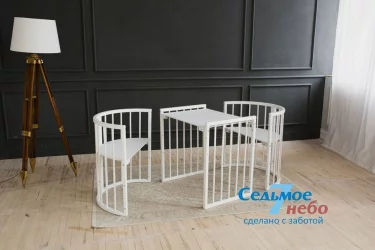 Детская кровать-манеж Merry Happy 01 Белая
