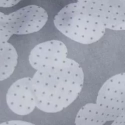 Комплект постельного белья детский белые мишки на сером