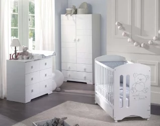 Кроватка для новорожденных Micuna Sweet Bear 120x60 White с матрацем CH-620