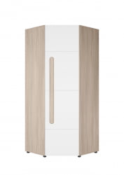 Угловой гардеробный шкаф Палермо ШК-013 Ясень шимо светлый Белый