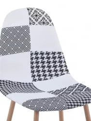 Стул Валенсия пэчворк Черно-белый