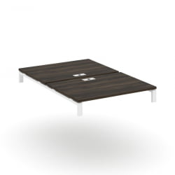 Двойной стол надставка на две опорные тумбы CONCEPT CN.DSN-005 Дуб Мали Белый