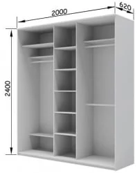 Длинный шкаф Хит-24-20-111 Ясень шимо темный
