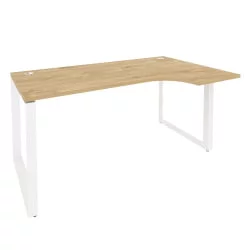 Стол эргономичный правый на О-образном м/к ONIX O.MO-SA-1R Тиквуд Светлый/Белый