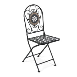 Стул Secret de Maison VICENZA (mod. PL08-7451RV) металл, 36*35*91 см, черный /плитка калейдоскоп