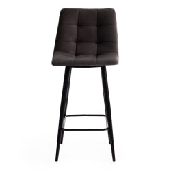 Барный стул CHILLY (mod. 7095пб ) ткань/металл, 53x44x94 см, высота до сиденья 66 см, темно-серый barkhat 14/черный