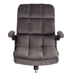 Кресло офисное Lugano велюр, темно-серый