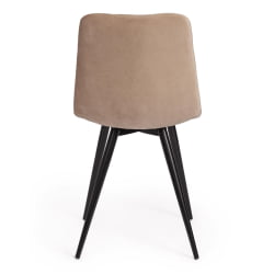 Стул CHILLY (mod. 7095-1) ткань/металл, 45x53х88 см, высота до сиденья 50 см, бежевый barkhat 5/черный