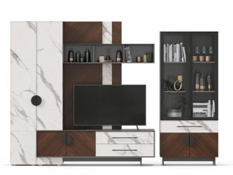 Набор мебели для гостиной Вилена №3 Оникс Серый/Орех/Монте белый