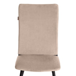 Стул обеденный La Rousse велюр, бежевый/черный, 7, 49х50х93