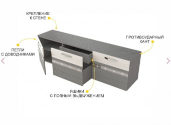 ТВ-тумба Графит 604.03