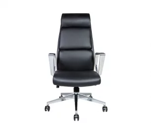 Кресло руководителя Лондон Люкс ZR8637H black leather Черный