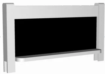 Съемный борт с грифельной доской RooRoom VK-5с Серый