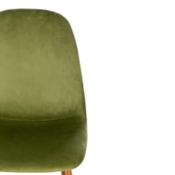 Металлический стул BREEZE (mod. 4724) вельвет/металл, 44 х 53 х 87 см, Green (зеленый) HLR54 / натуральный