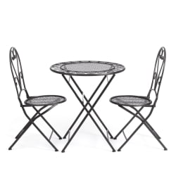 Стол Patio (PL08-11139) стальной сплав, черный, 70х75 см