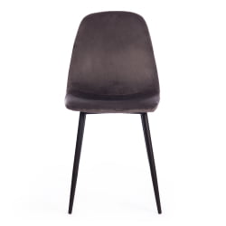 Стул BREEZE (mod. 4724) вельвет/металл, 44 х 53 х 87 см, Light grey (светло-серый) HLR24 / черный