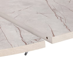 Стол VELETA ЛДСП/HPL/металл, 100 x 100+40 x 75 см, Агат серый/черный