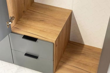 Шкаф трехдверный Адам MSA-04 дуб крафт золотой/графит