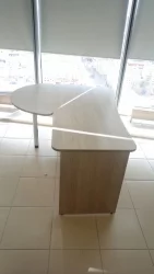 Стол эргономичный Glassy 1.12.16Пр Дуб сантана светлый