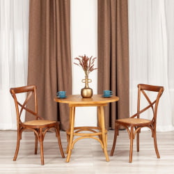 Стол деревянный THONET (mod.T9152) дерево вяз, 80х75 см, Груша (№3)