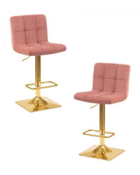 Стул барный DOBRIN GOLDIE (пудрово-розовый велюр (MJ9-32)) 2 шт