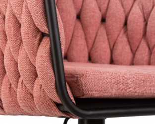 Стул барный DOBRIN LEON (розовая ткань (LAR 275-10)) 2 шт