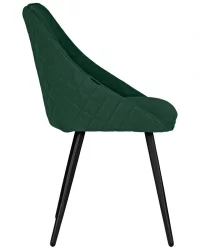 Стул обеденный DOBRIN STELLA (ЭМАЛЬ ЧЕРНЫЙ МУАР велюр Catania Izumrud)