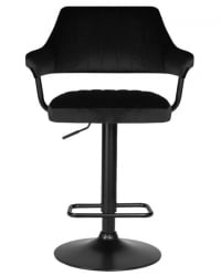 Стул барный DOBRIN CHARLY BLACK (черный велюр (MJ9-101)) 2 шт
