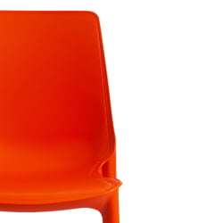 Стул GENIUS (mod 75) металл/пластик, 46x56x84cм, оранжевый/черные ножки