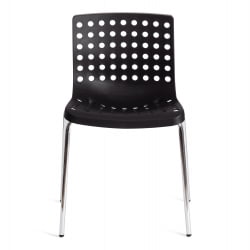 Стул SKALBERG (mod. C-084-A) металл/пластик, 46 х 56 х 79 см, Black (черный) / Chrome (хром)