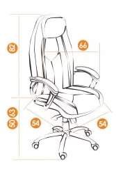 Кресло руководителя BOSS хром Черный