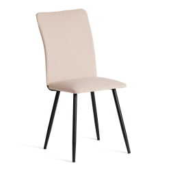 Металлический стул La Rousse NEW, велюр, бежевый/черный, 7, 45x55x93 см