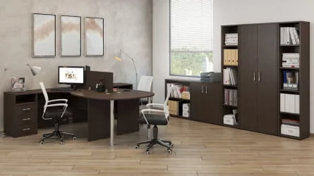 Комплект мебели для персонала Trend TRD12 Темный дуб