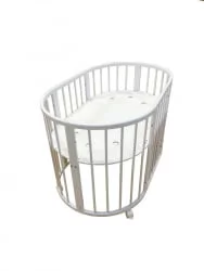 Детская кровать-манеж Merry Happy Mini матовая Белая
