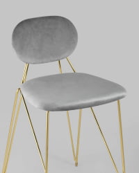 Стул Элис полубарный Светло-серый