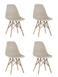 Стул Еамес Стйле ДСВ бежевый 4 шт. комплект (разборный каркас) / Eames Style DSW