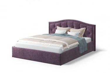 Кровать Стелла, 1200*2000 мм, велюр NEO 17, фиолетовый